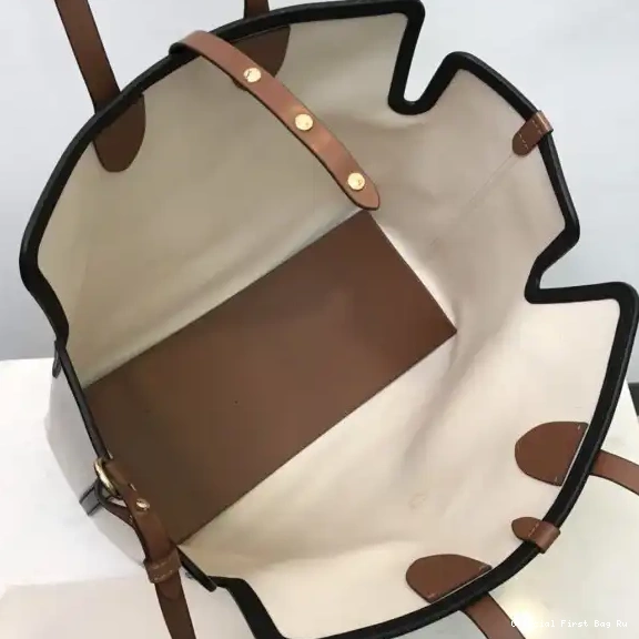 Official First Bag Ru Medium Bag The Canvas Soft BURBERRY Belt Cotton 0607